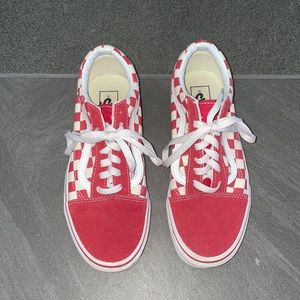 Red checkered vans :) Size 7.5 women’s.